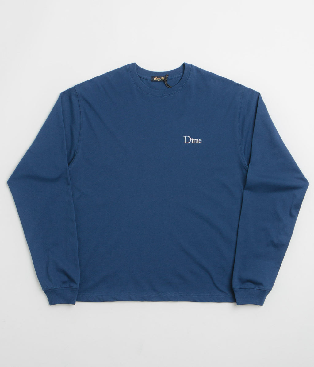 Dime Classic Small Logo Long Sleeve T-Shirt - Midnight Navy