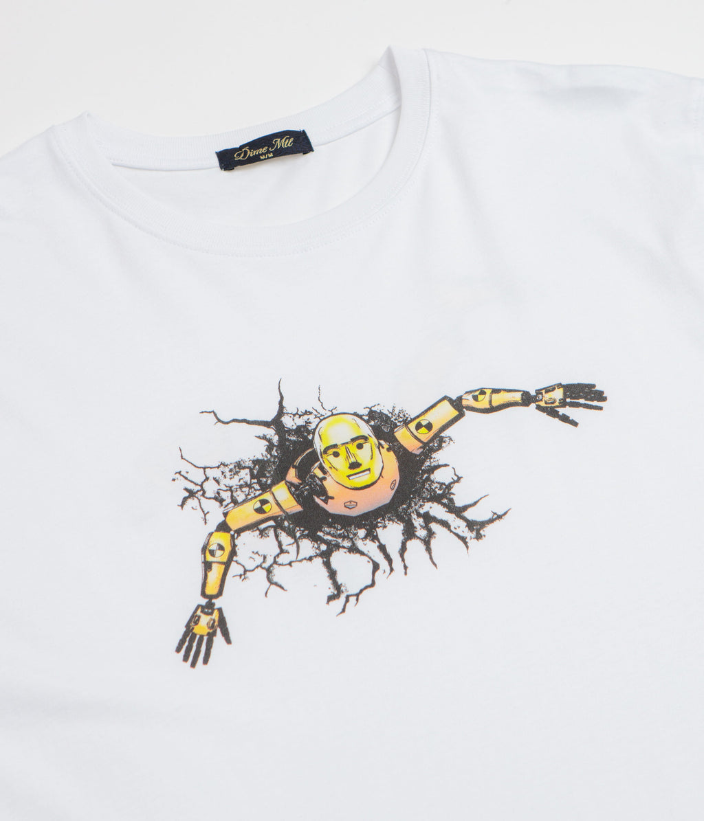 Dime Crashed T-Shirt - White