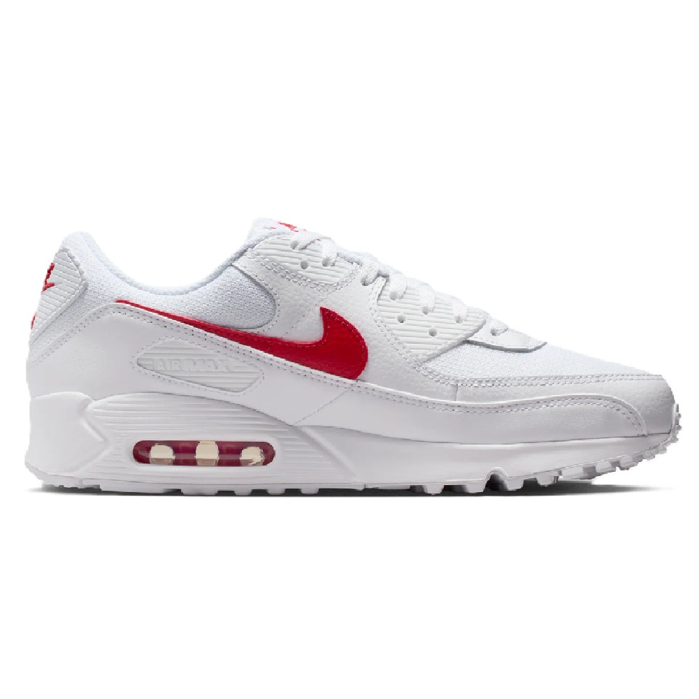 Men's Nike Air Max 90 White/University Red-White (DM0029 120)