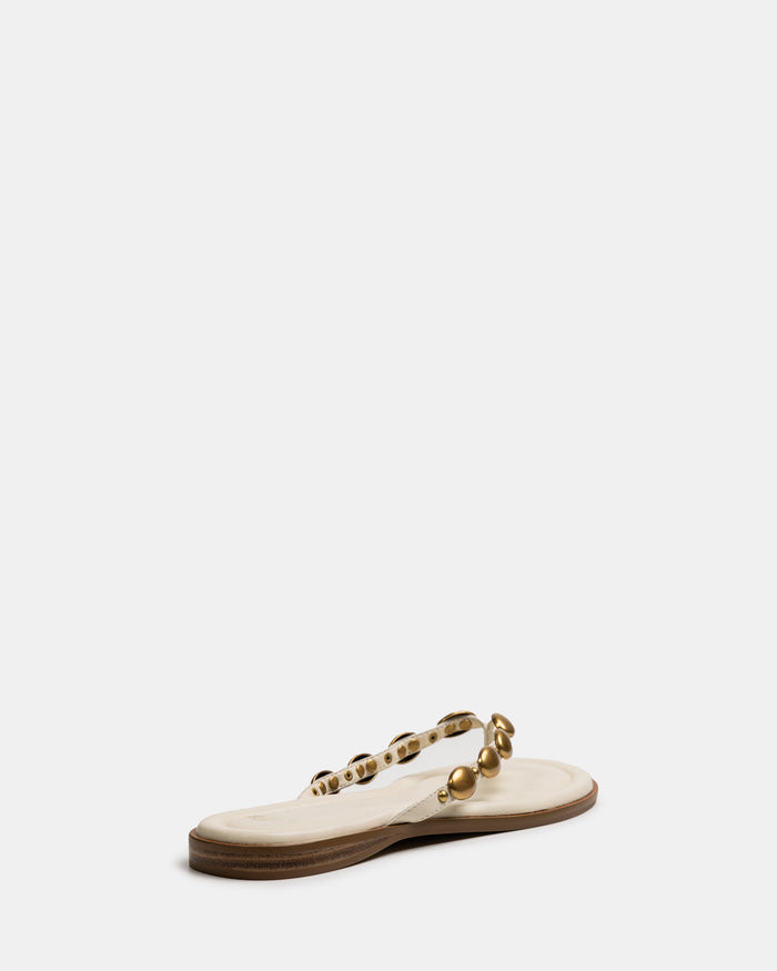 Ediva Vintage Ivory Leather Thong
