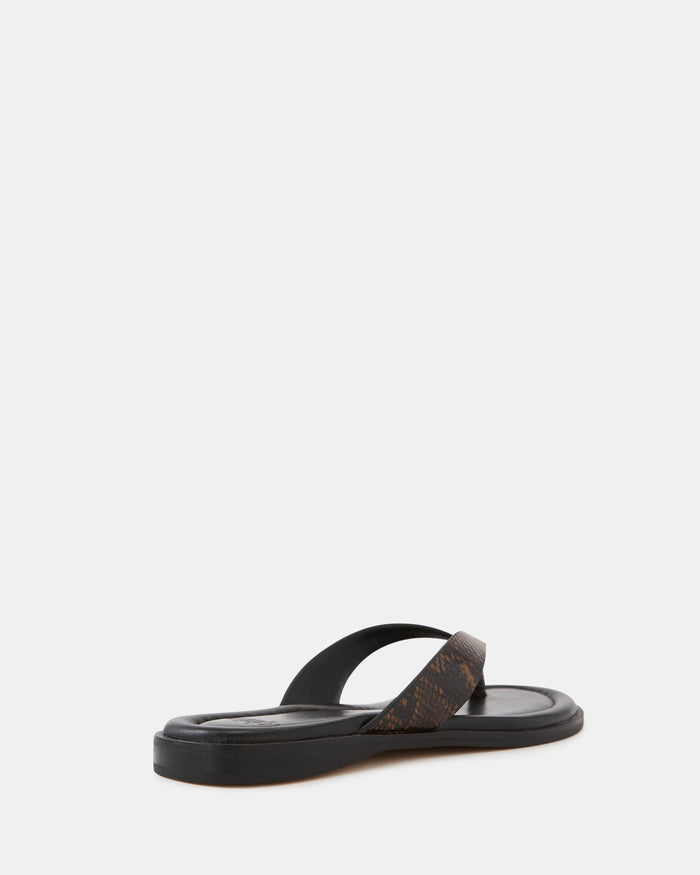 Ethel Snake Emboss Leather Thong