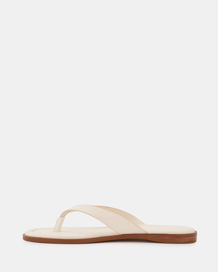 Ethel Vintage Ivory Leather Thong