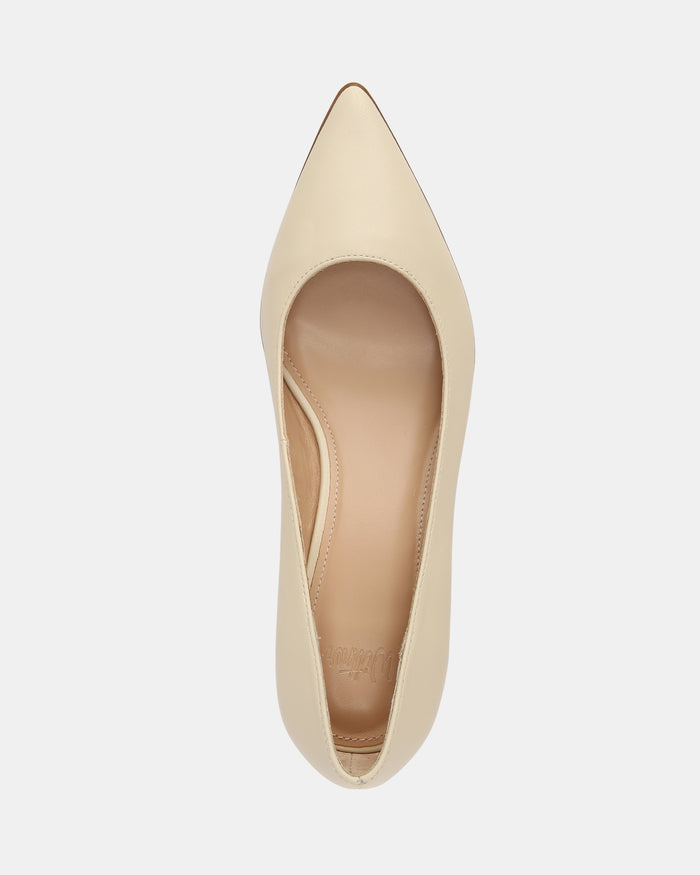 Fae Vintage Ivory Leather Pump