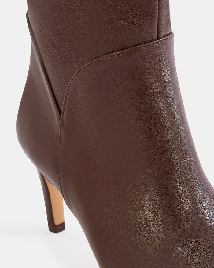 Freda Espresso Leather Knee High Boot