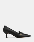 Gabby Black Leather Pump
