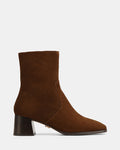 Gaylen Dark Brown Suede Leather Ankle Boot