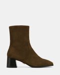 Gaylen Olive Green Suede Leather Ankle Boot