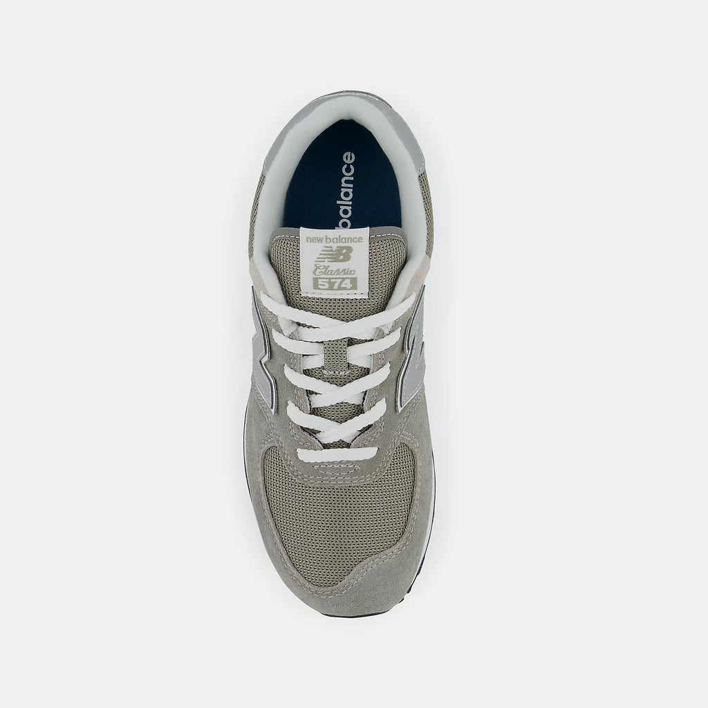 New Balance Grade Boys 574 Core Lace Sport Lifestyle Shoes in Grey