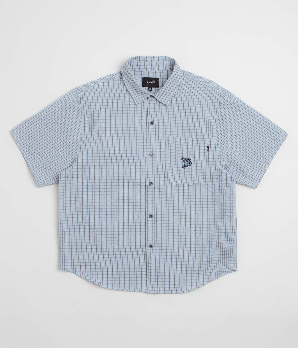 HUF Stuck On You Plaid Short Sleeve Shirt - Ice Blue