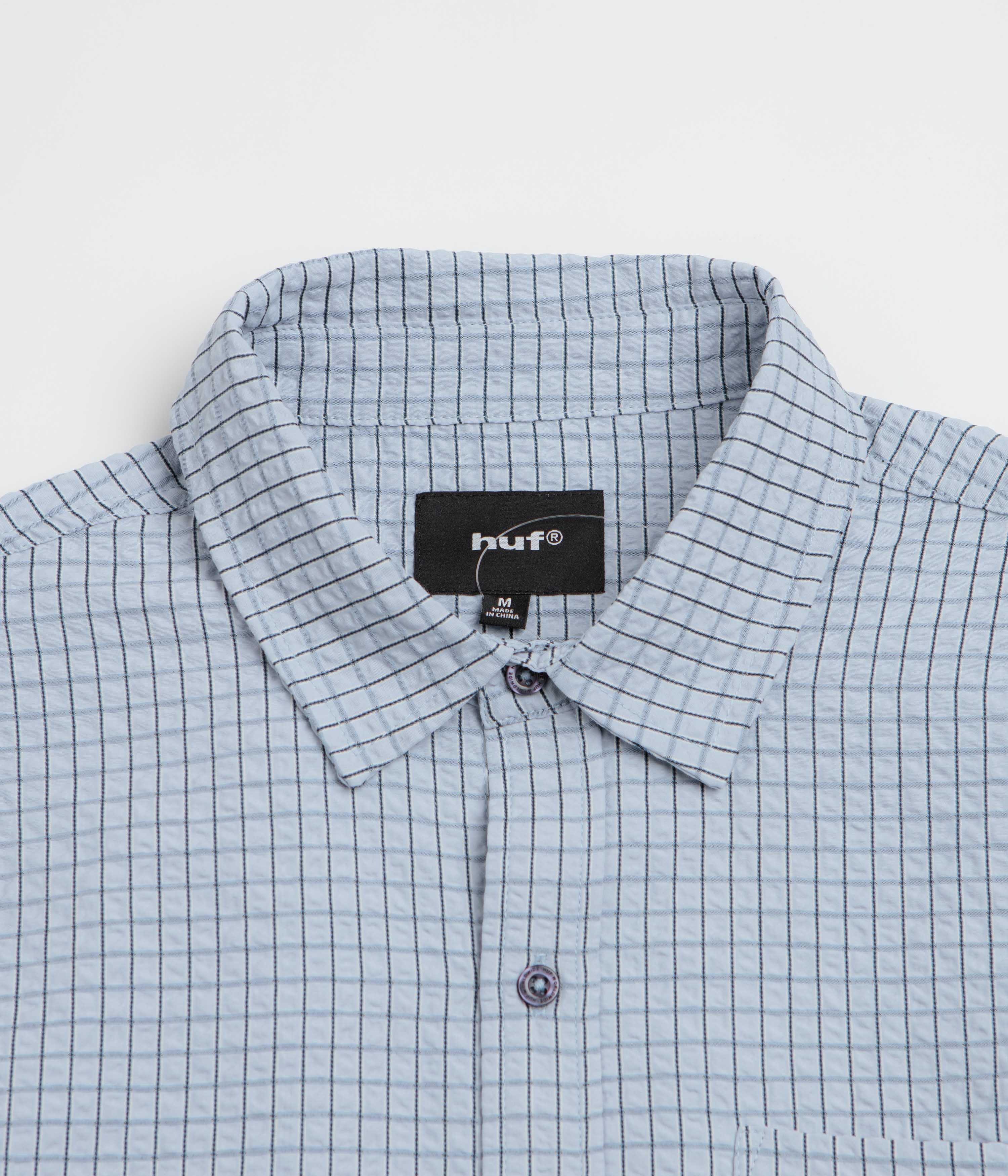 HUF Stuck On You Plaid Short Sleeve Shirt - Ice Blue
