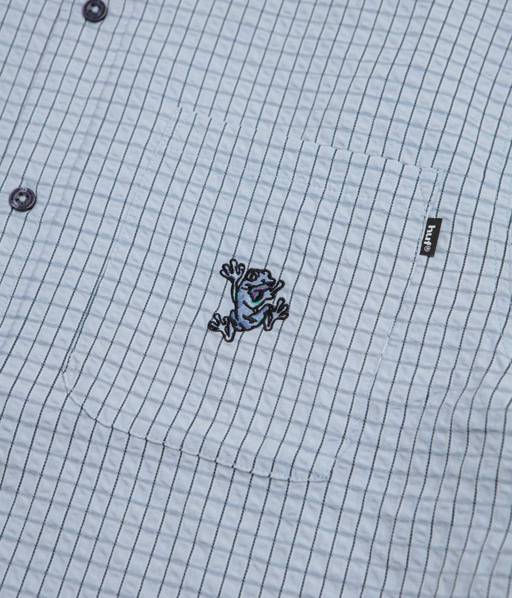 HUF Stuck On You Plaid Short Sleeve Shirt - Ice Blue