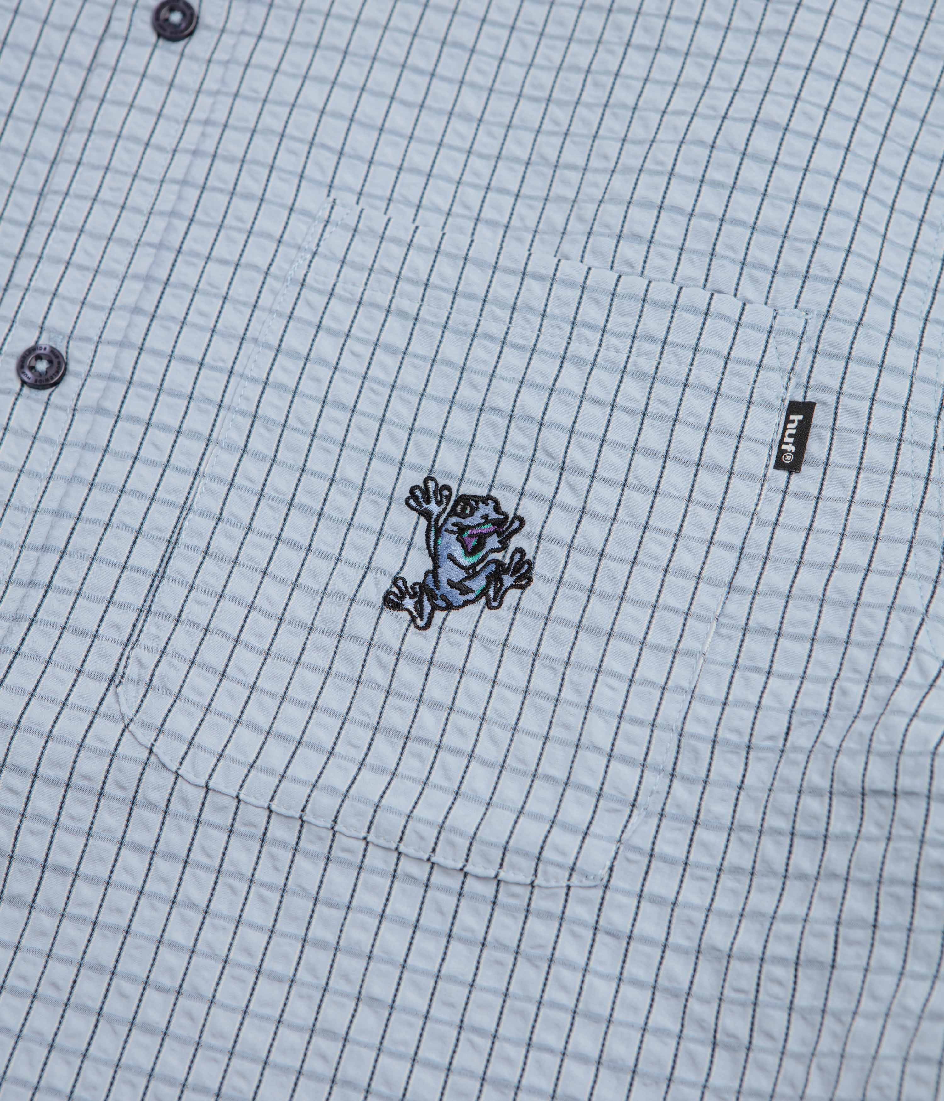 HUF Stuck On You Plaid Short Sleeve Shirt - Ice Blue
