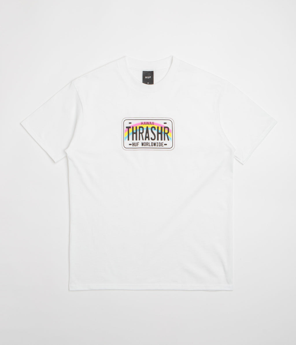 HUF x Thrasher License Plate T-Shirt - White