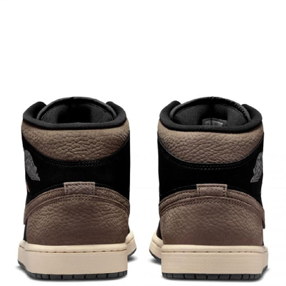 Men's Jordan 1 Mid SE Black/Olive Grey-LT Wild Mango (IB7110 002)