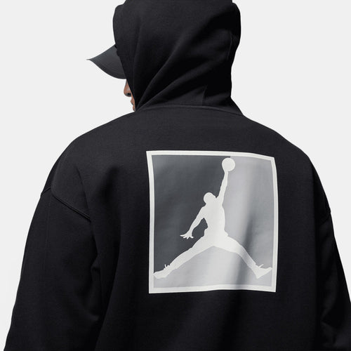 Jordan Brooklyn Fleece Hoodie Black back Logo