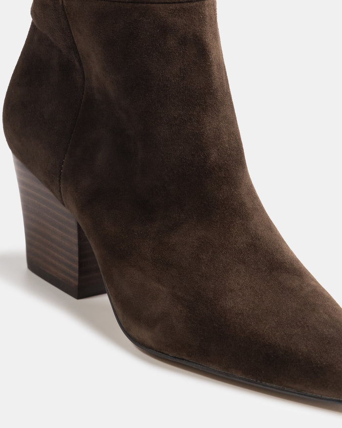 Kolton Chocolate Suede Leather Knee High Boot
