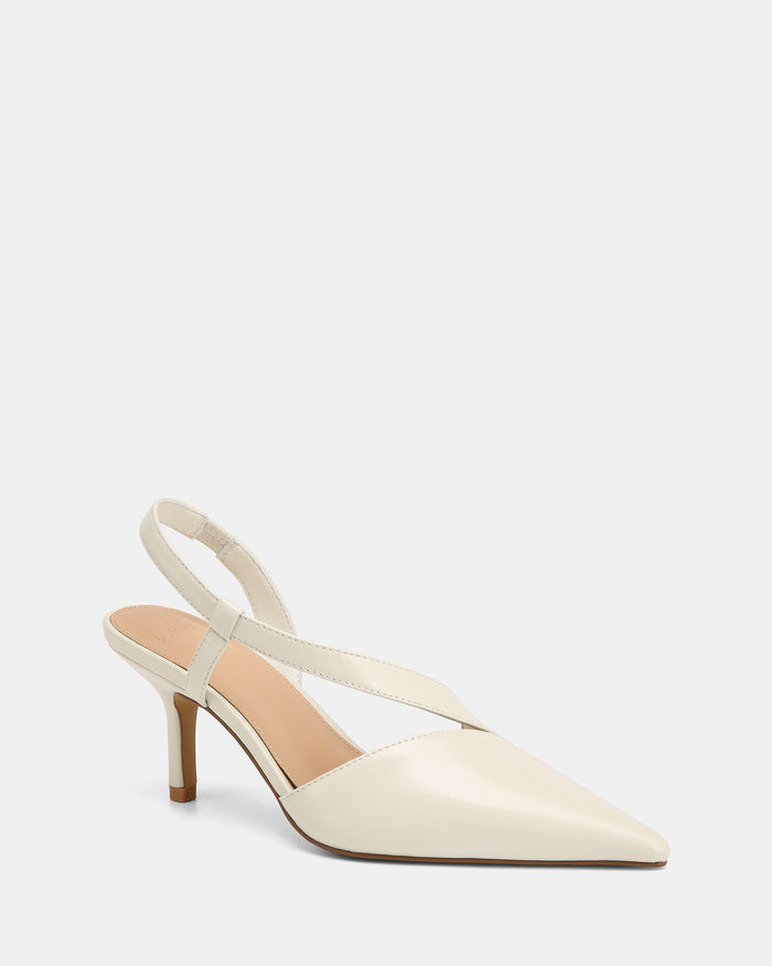 Lannie Ivory Leather Slingback