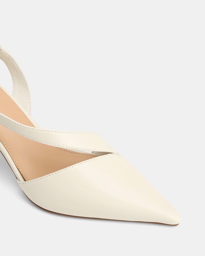 Lannie Ivory Leather Slingback