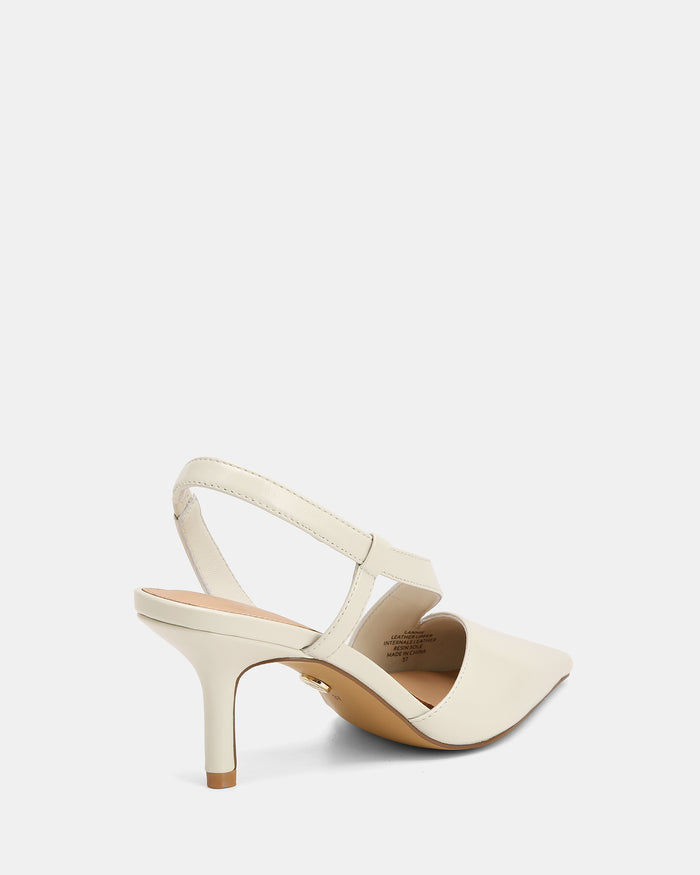 Lannie Ivory Leather Slingback