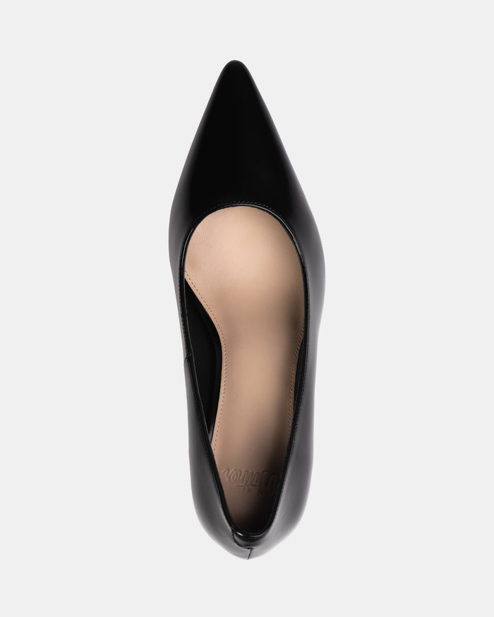 Lydia Black Leather Pump