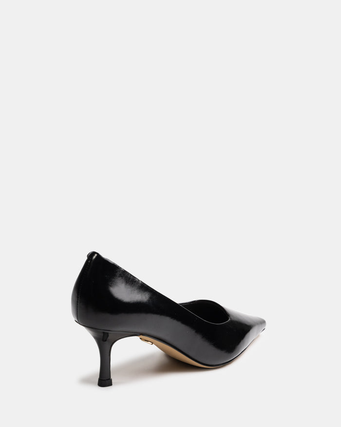 Maine Black Shiny Leather Pump