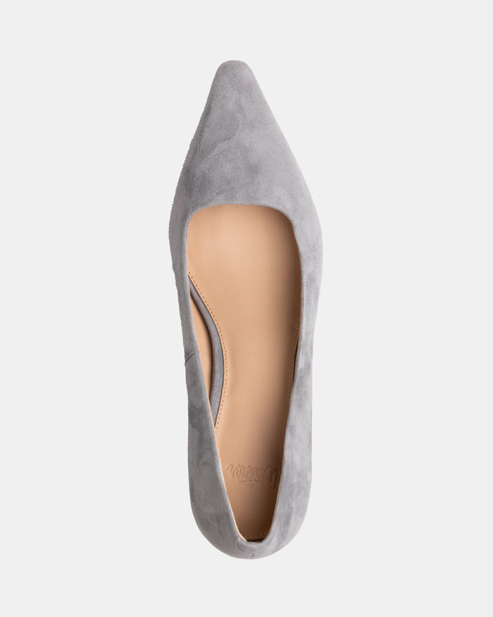 Maine Cement Grey Suede Leather Pump