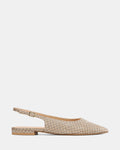 Mary Gold Metallic Lurex Slingback