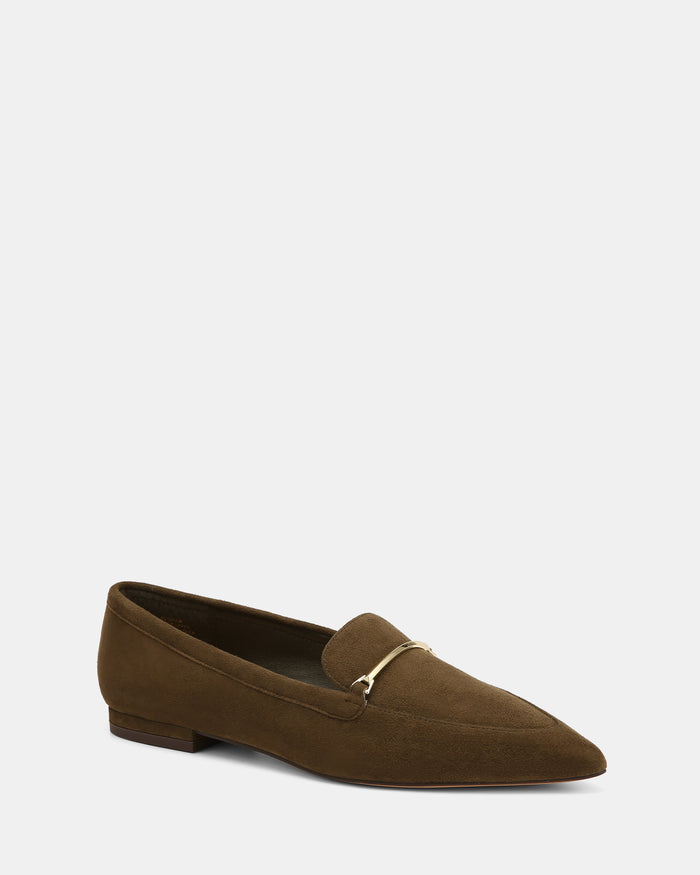 McGraw Olive Green Suede Leather Loafer