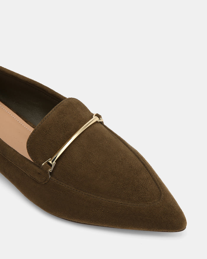 McGraw Olive Green Suede Leather Loafer