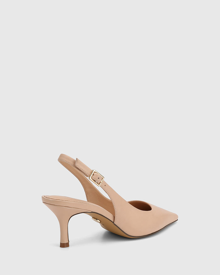 Mella Bisque Leather Slingback