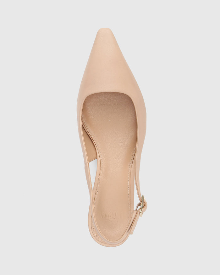 Mella Bisque Leather Slingback