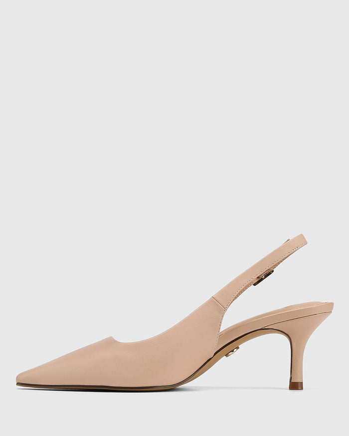 Mella Bisque Leather Slingback