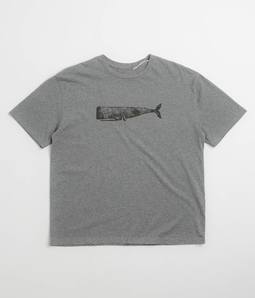 Mollusk Big Whale T-Shirt - Heather Grey