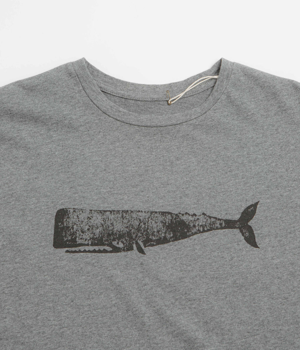 Mollusk Big Whale T-Shirt - Heather Grey