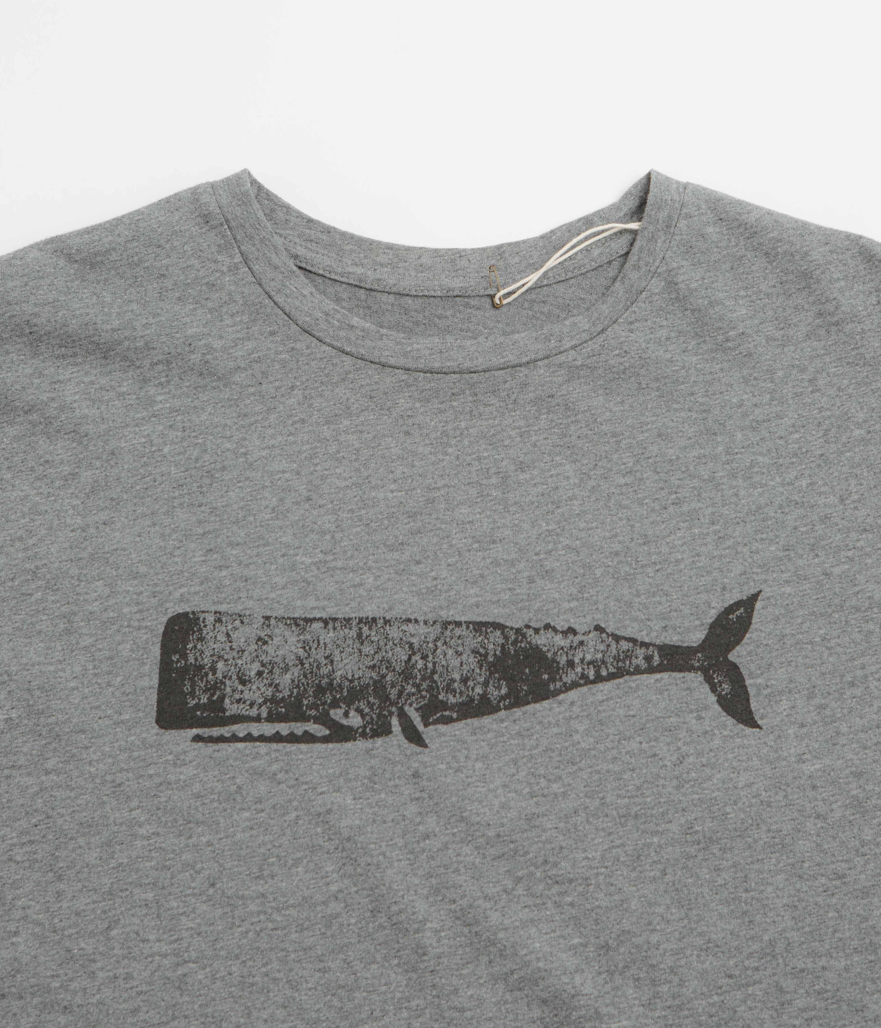 Mollusk Big Whale T-Shirt - Heather Grey