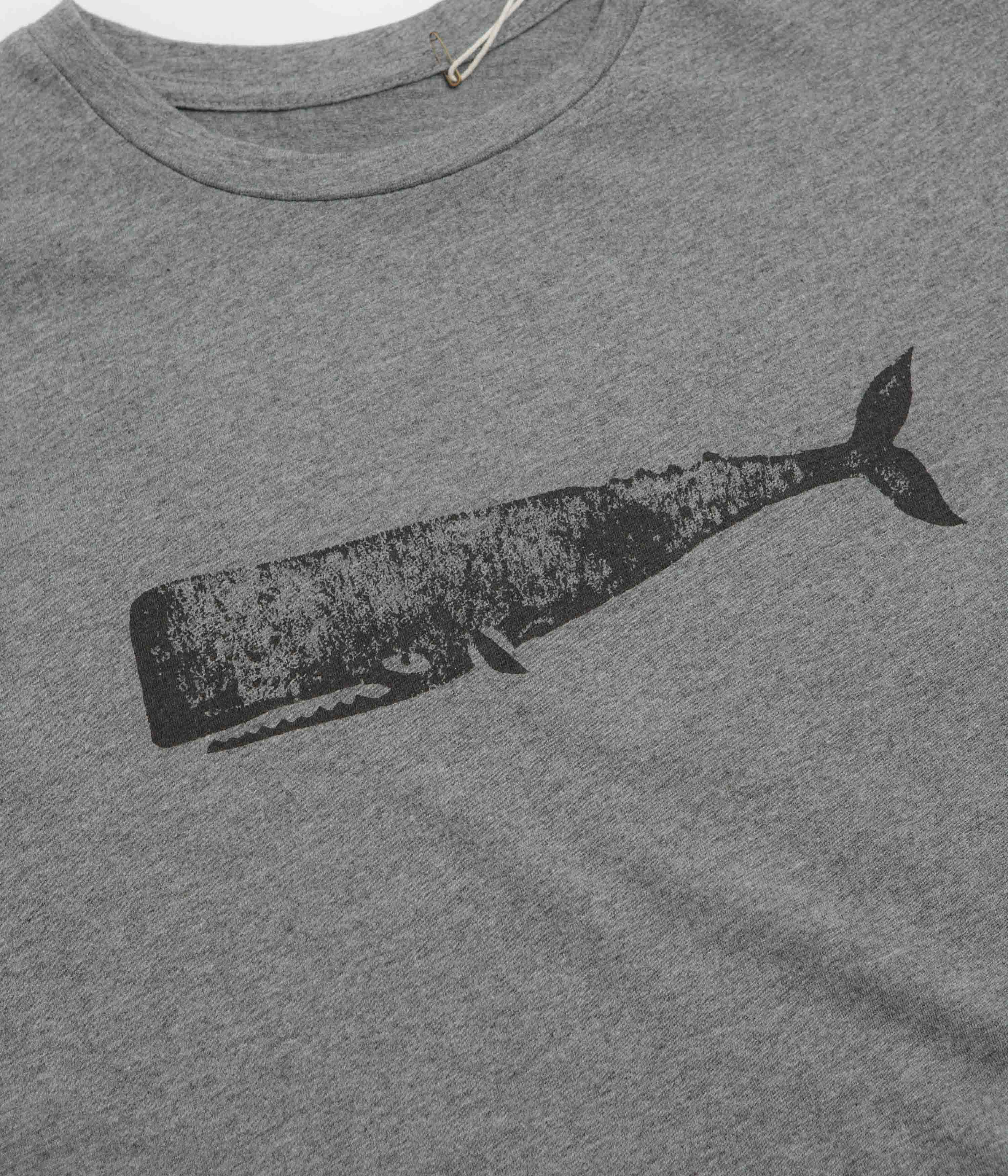 Mollusk Big Whale T-Shirt - Heather Grey