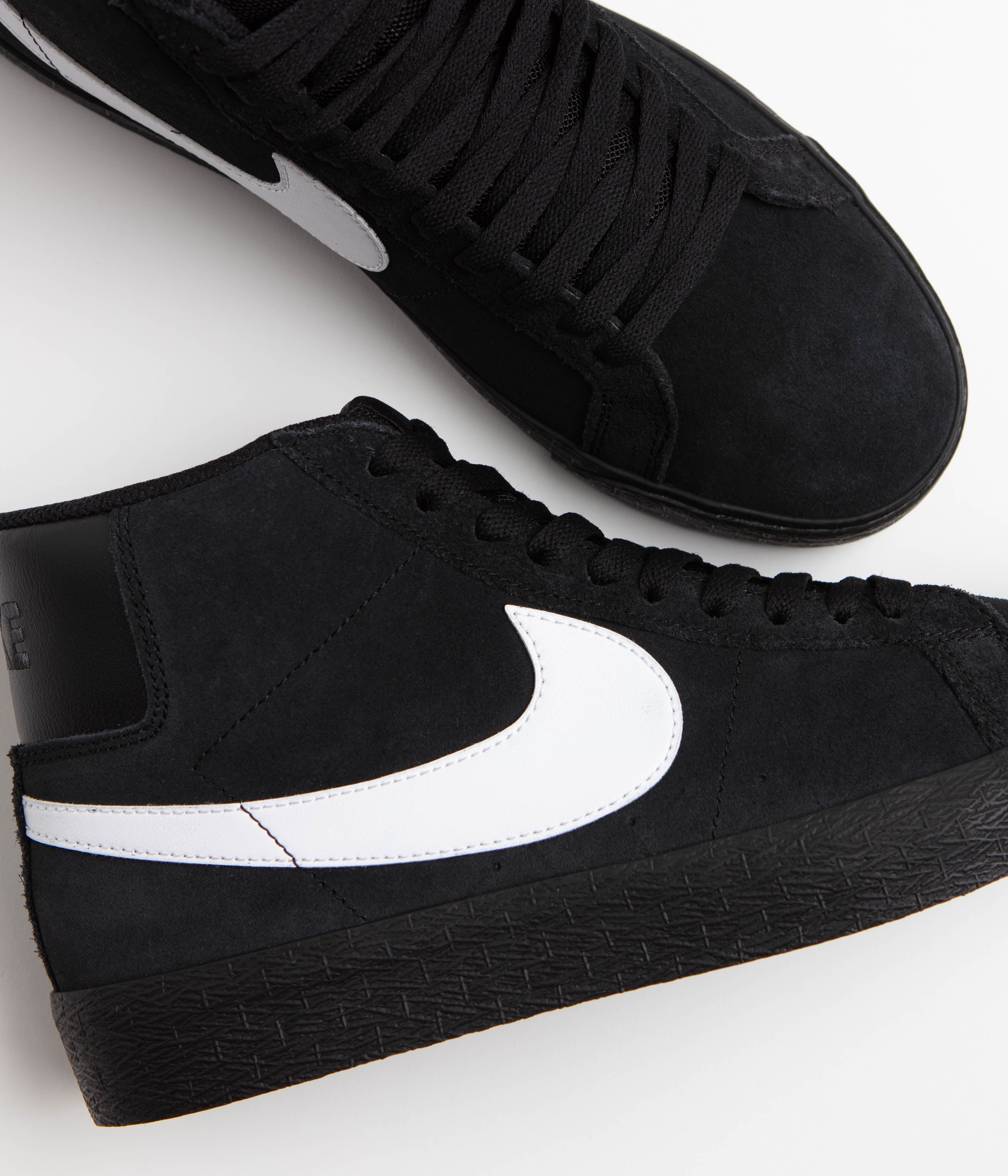 Nike SB Blazer Mid Shoes - Black / White - Black - Black