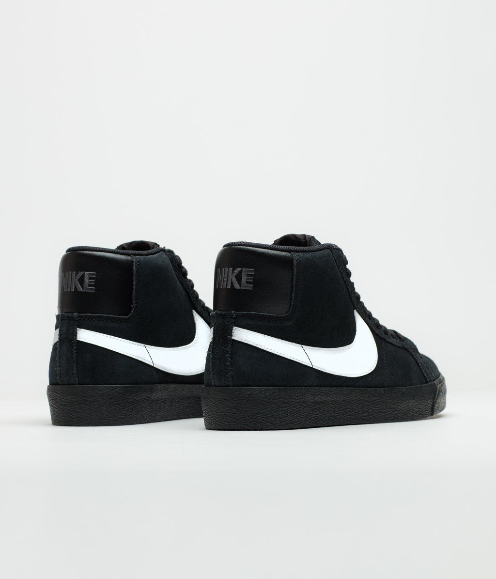 Nike SB Blazer Mid Shoes - Black / White - Black - Black