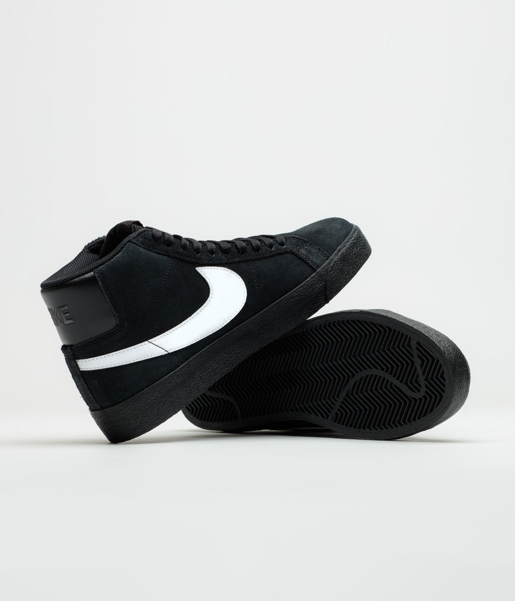 Nike SB Blazer Mid Shoes - Black / White - Black - Black