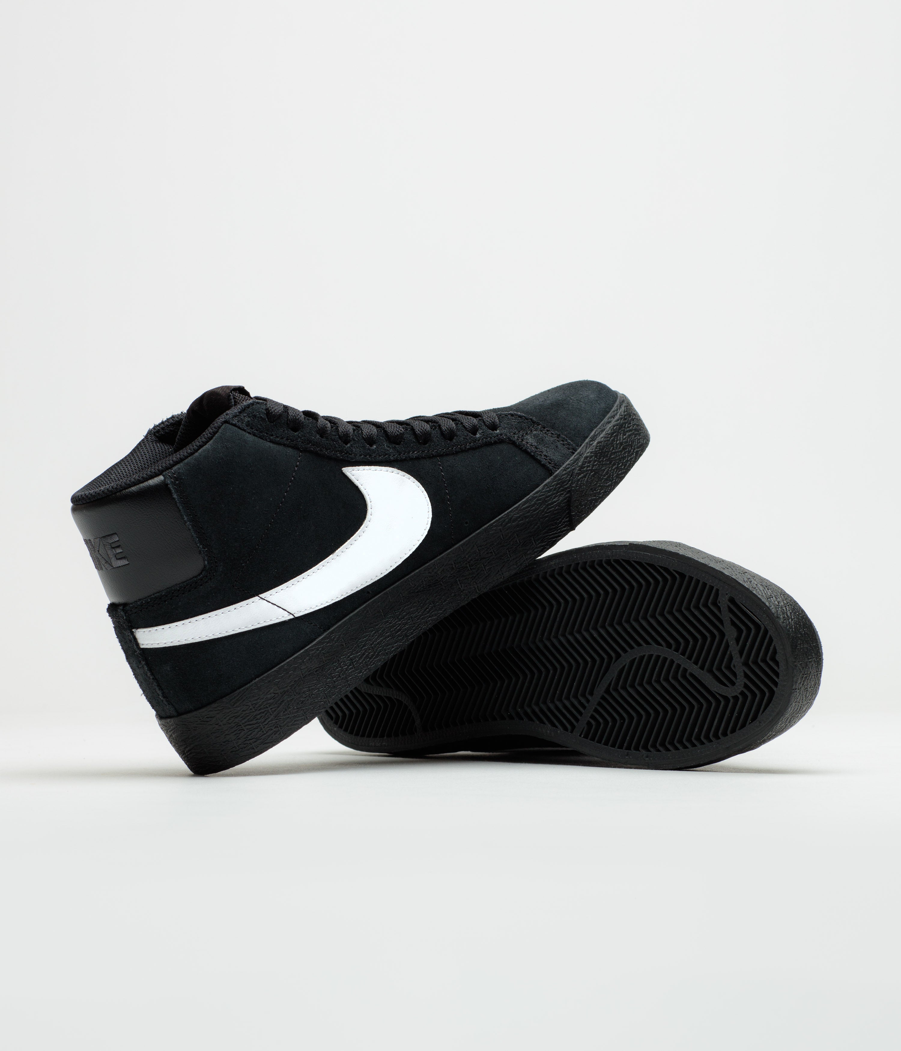 Nike SB Blazer Mid Shoes - Black / White - Black - Black