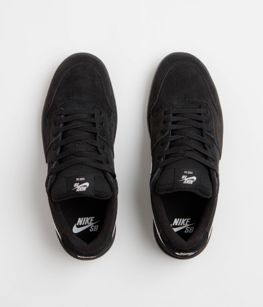 Nike SB Code 58 Shoes - Black / Summit White - Black - Gum Light Brown