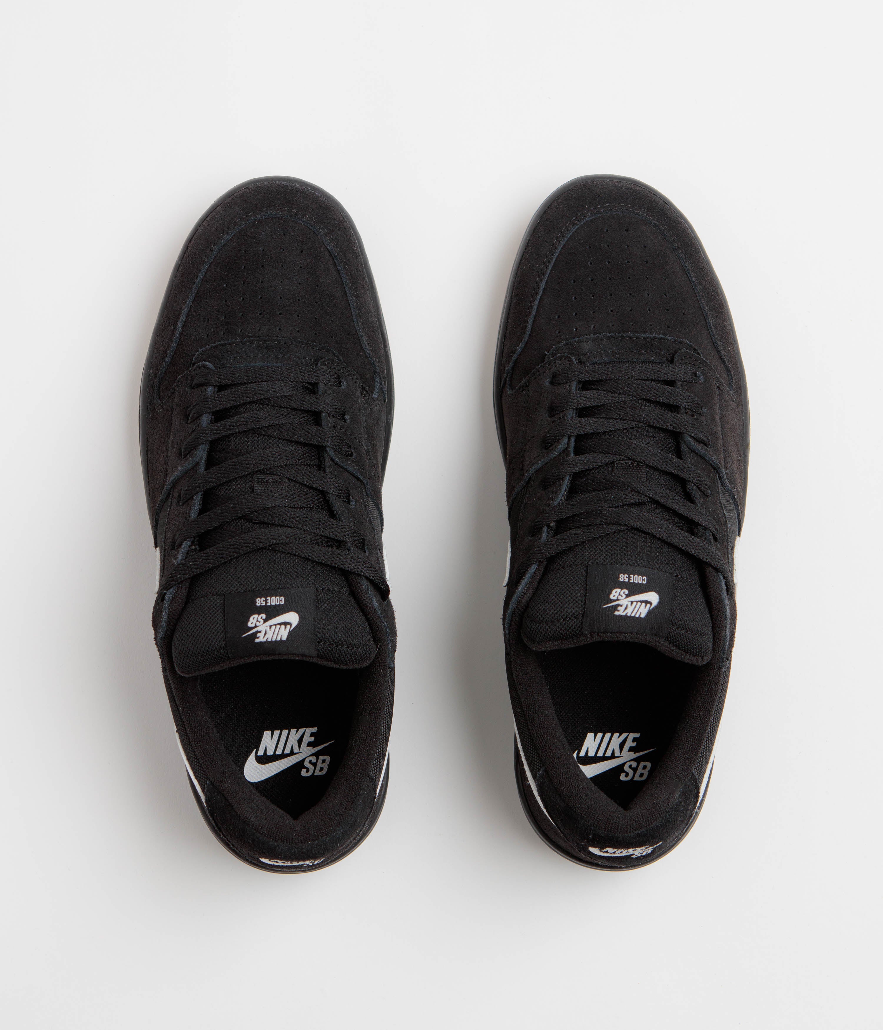 Nike SB Code 58 Shoes - Black / Summit White - Black - Gum Light Brown