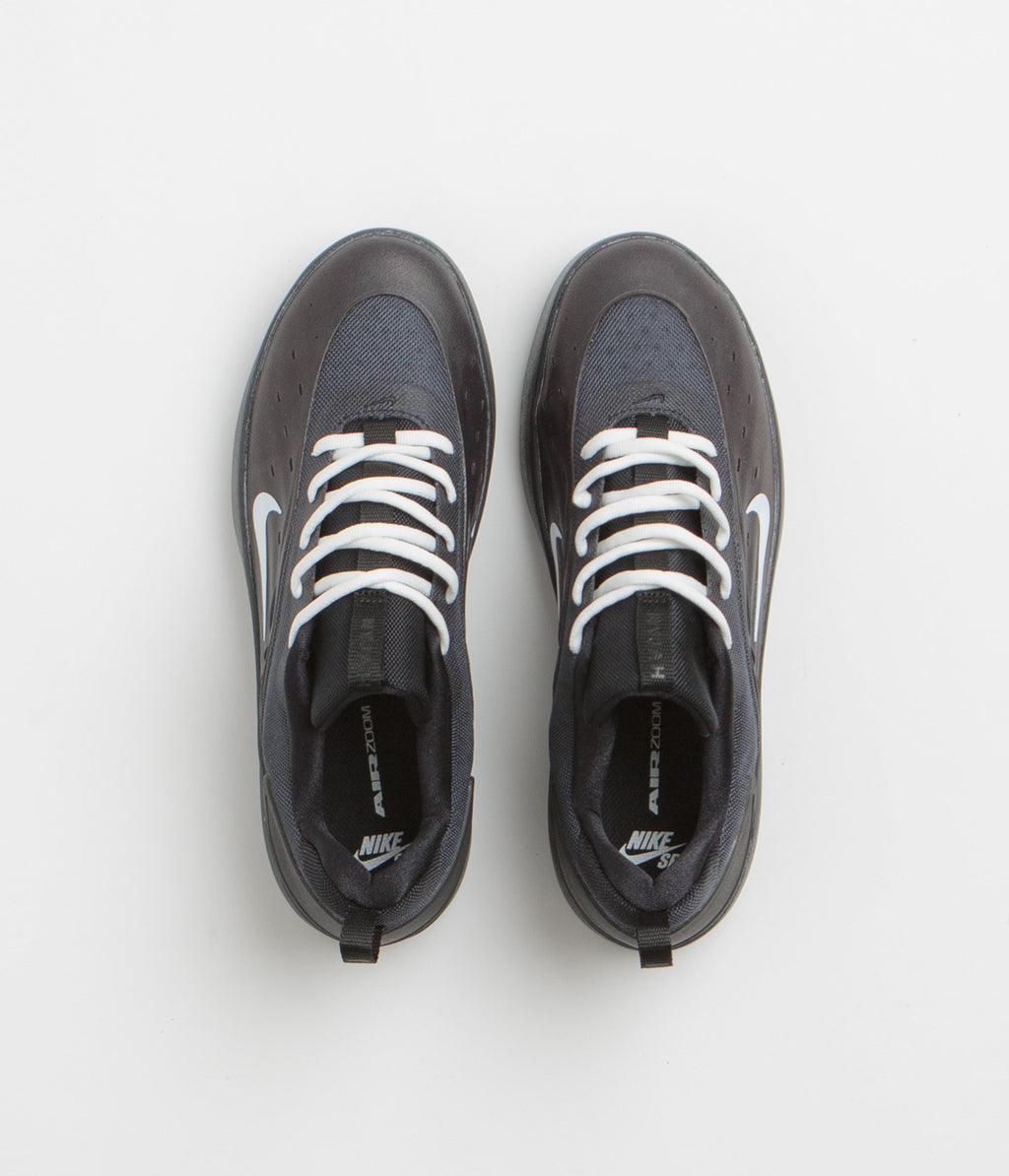 Nike SB Nyjah 4 Shoes - Black / White - Black - White