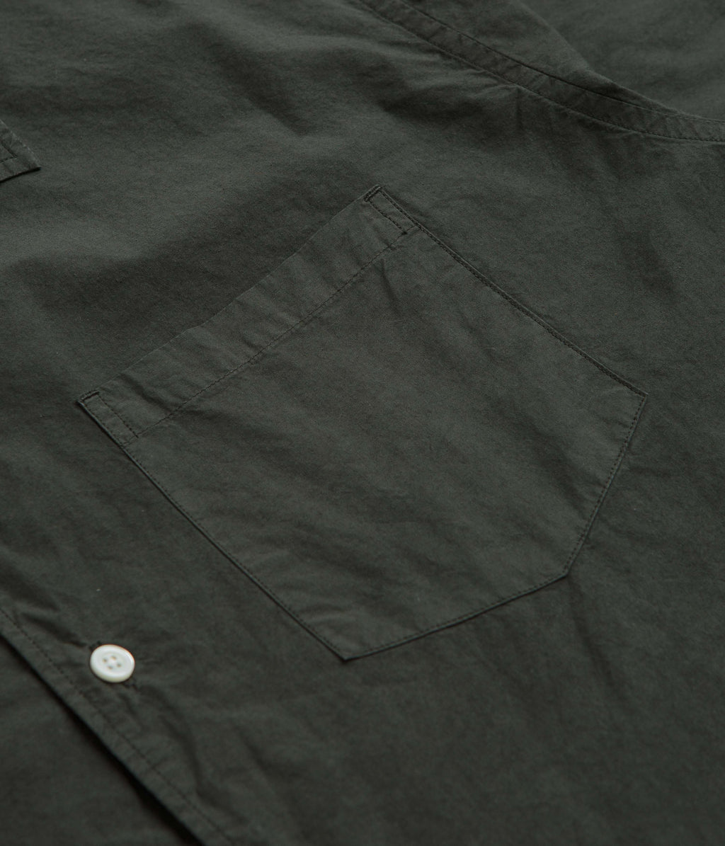 Norse Projects Carsten Cotton Tencel Short Sleeve Shirt - Black Olive