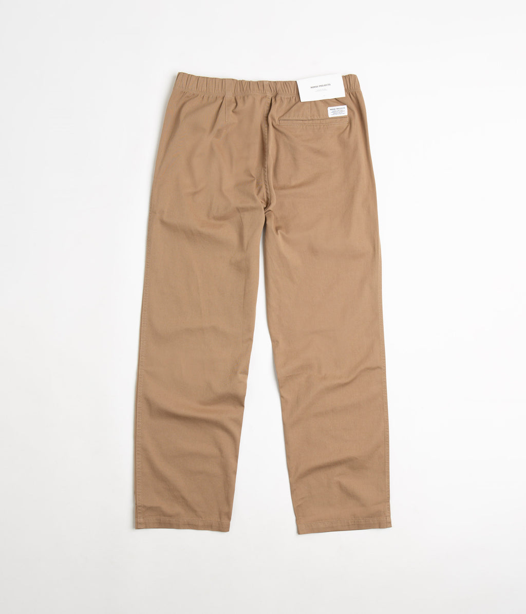 Norse Projects Ezra Relaxed Organic Twill Trousers - Utility Khaki
