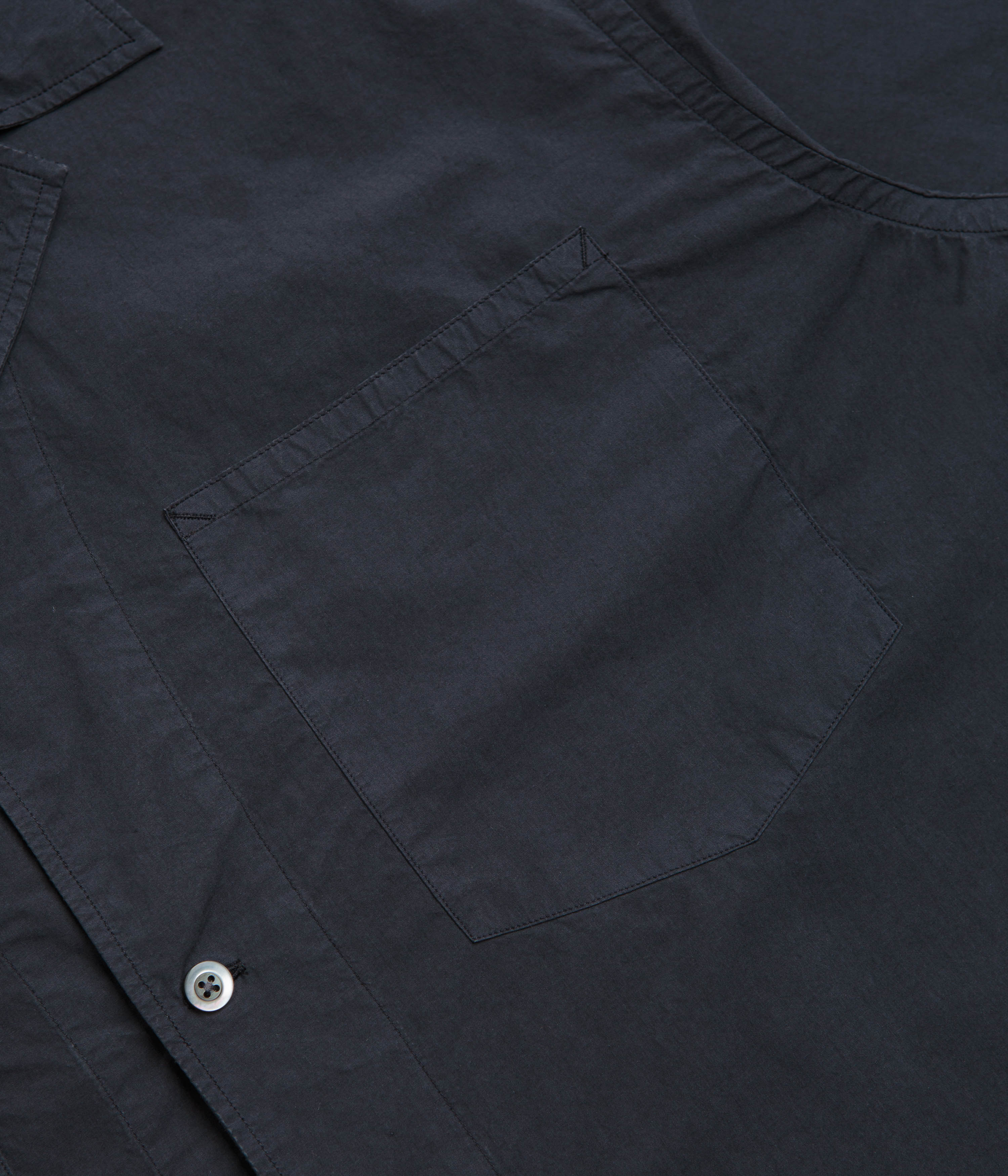 Norse Projects Mols Tencel Short Sleeve Shirt - Dark Navy