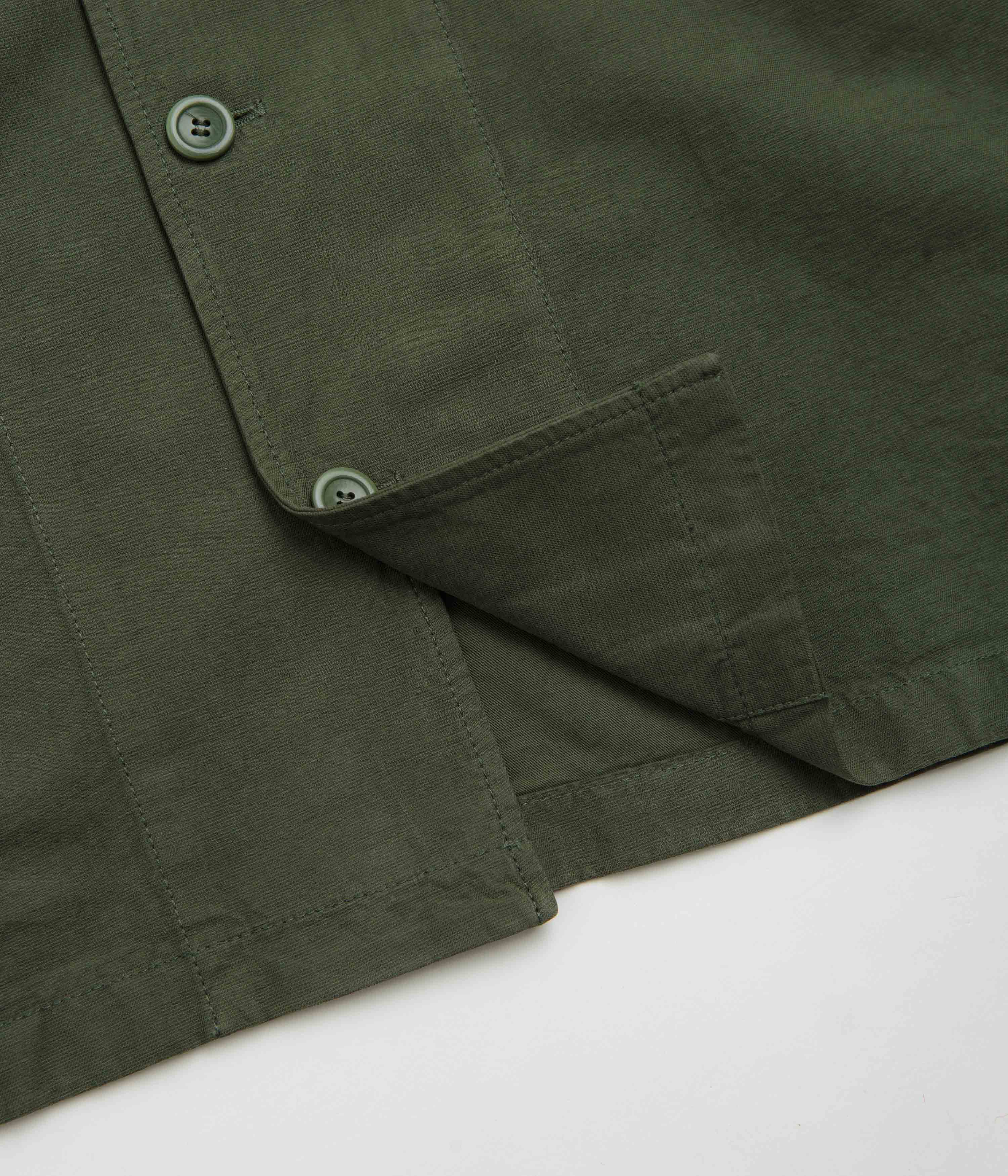 Norse Projects Tyge Cotton Linen Overshirt - Spruce Green