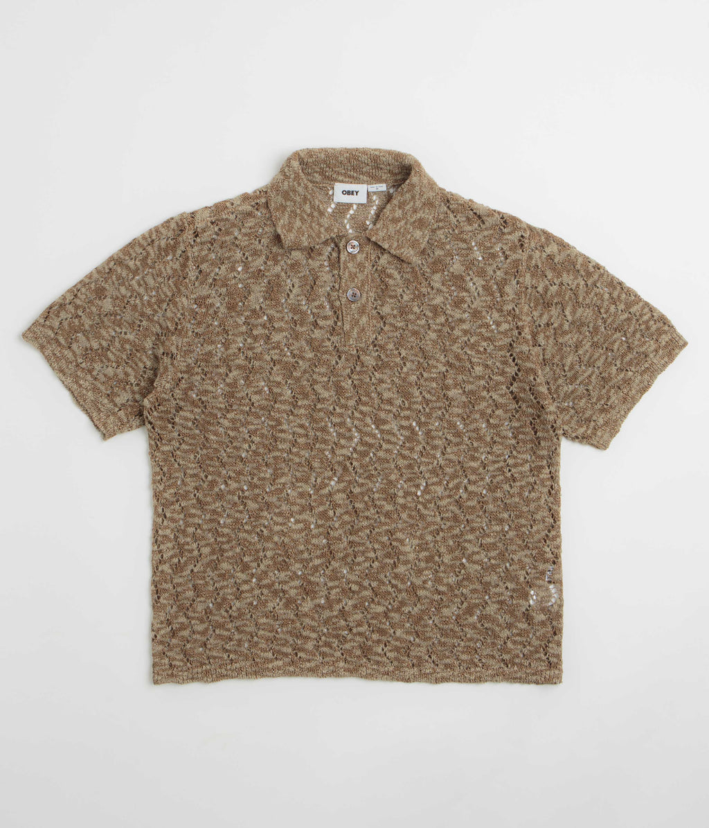 Obey Andre Polo Short Sleeve Sweatshirt - Toffee Brown
