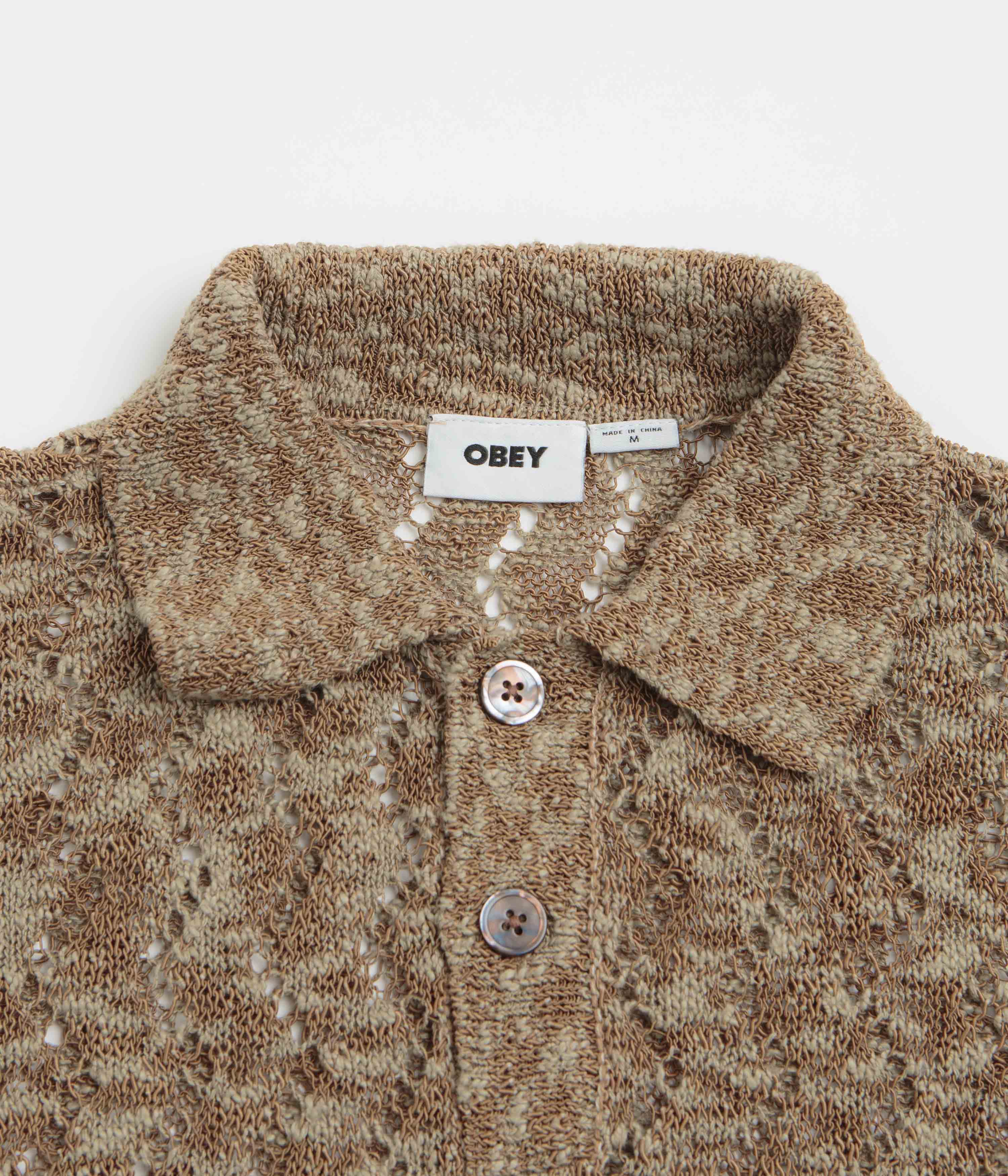 Obey Andre Polo Short Sleeve Sweatshirt - Toffee Brown