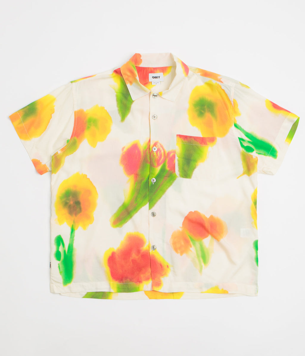 Obey Kinney Short Sleeve Shirt - Cream Multi